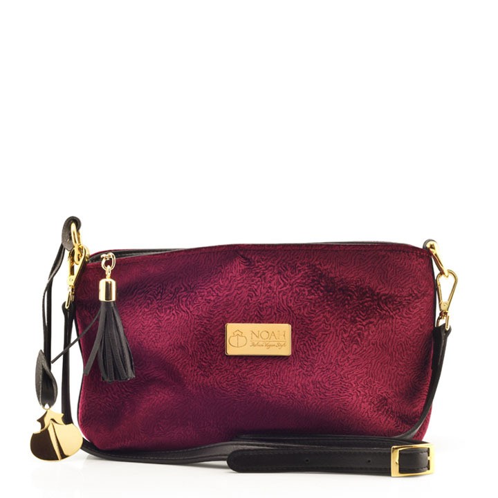 NOAH Italian Vegan Shoes Vegane elegante Schultertasche Venezia Samt Female