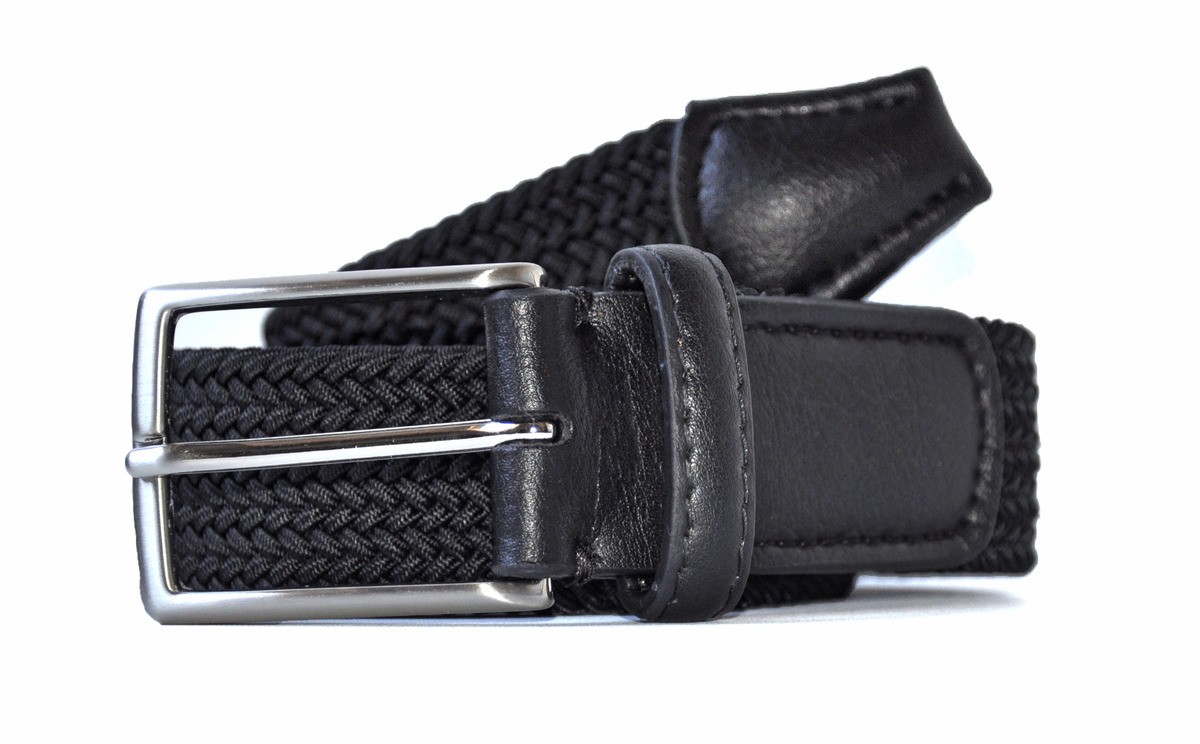 Vegan stretch belt: Intreccio nero